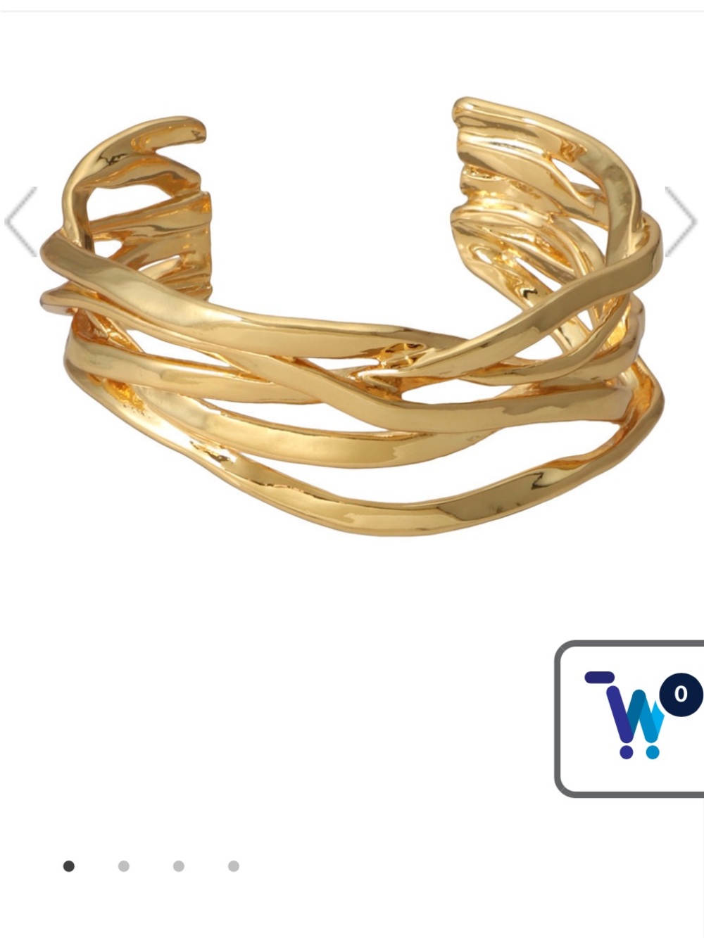Cecile Jeanne Gold Cuff Bracelet